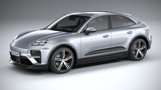 Porsche Macan Turbo 2025 3D Model .c4d .max .obj .3ds .fbx .stl .blend 