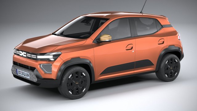 Dacia Spring 2025 3D 模型 .c4d .max .obj .3ds .fbx .stl .blend