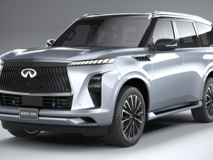 Infiniti QX80 2025 Model 3D
