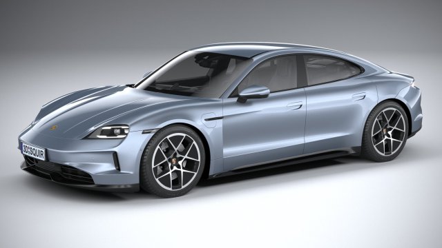 Porsche Taycan 2025 3D 모델 .c4d .max .obj .3ds .fbx .stl .blend 