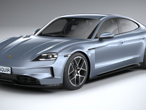 Porsche Taycan 2025 3D 모델