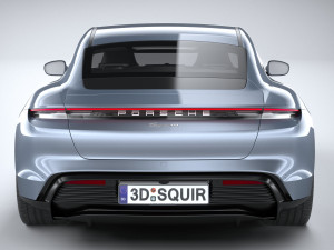 Porsche Taycan 2025 3D 모델