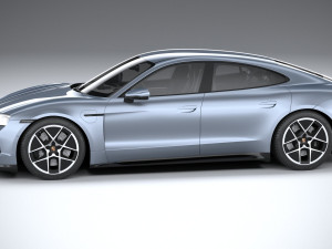 Porsche Taycan 2025 3D 모델
