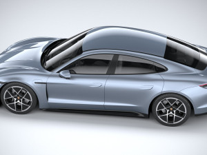 Porsche Taycan 2025 3D 모델
