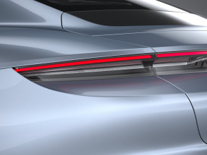 Porsche Taycan 2025 3D 모델