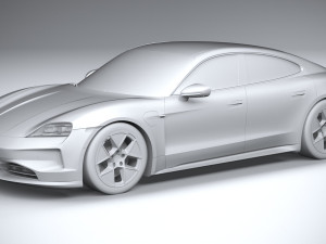 Porsche Taycan 2025 3D 모델