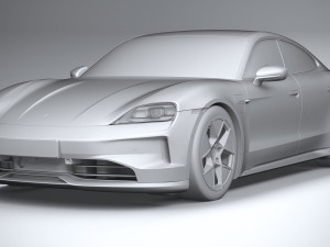 Porsche Taycan 2025 3D 모델