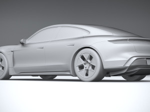 Porsche Taycan 2025 3D 모델