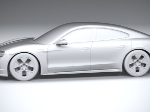 Porsche Taycan 2025 3D 모델