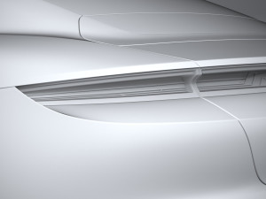 Porsche Taycan 2025 3D 모델