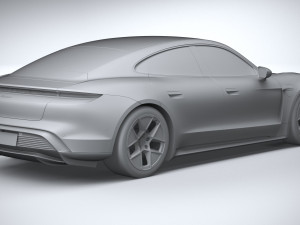 Porsche Taycan 2025 3D 모델