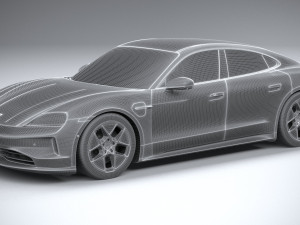 Porsche Taycan 2025 3D 모델
