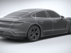 Porsche Taycan 2025 3D 모델
