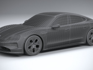 Porsche Taycan 2025 3D 모델