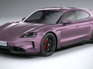 Porsche Taycan Turbo 4S Sport Turismo 2025 Model 3D