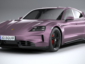 Porsche Taycan Turbo 4S Sport Turismo 2025 Model 3D