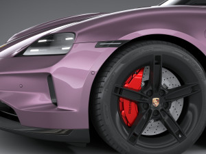 Porsche Taycan Turbo 4S Sport Turismo 2025 Model 3D