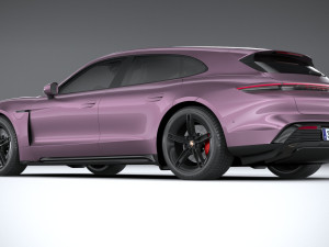 Porsche Taycan Turbo 4S Sport Turismo 2025 Model 3D