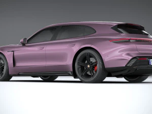 Porsche Taycan Turbo 4S Sport Turismo 2025 Modello 3D
