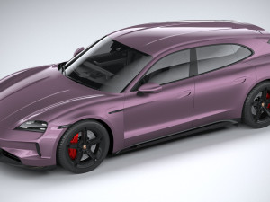 Porsche Taycan Turbo 4S Sport Turismo 2025 Model 3D