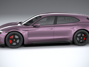Porsche Taycan Turbo 4S Sport Turismo 2025 Model 3D