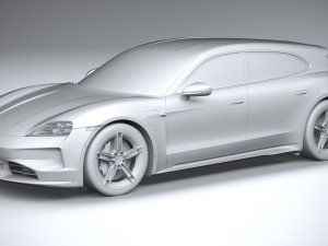 Porsche Taycan Turbo 4S Sport Turismo 2025 Model 3D