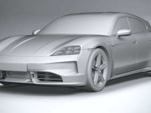 Porsche Taycan Turbo 4S Sport Turismo 2025 Model 3D