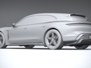 Porsche Taycan Turbo 4S Sport Turismo 2025 Model 3D