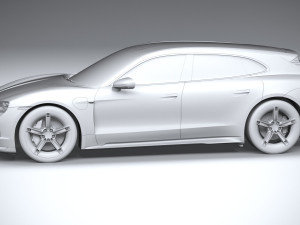 Porsche Taycan Turbo 4S Sport Turismo 2025 Model 3D