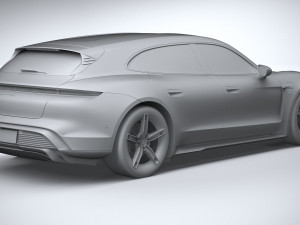 Porsche Taycan Turbo 4S Sport Turismo 2025 Model 3D