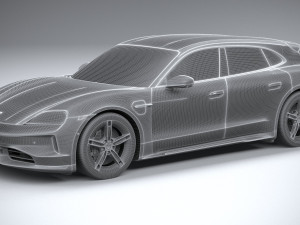 Porsche Taycan Turbo 4S Sport Turismo 2025 Model 3D