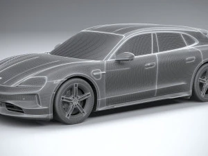 Porsche Taycan Turbo 4S Sport Turismo 2025 Modello 3D