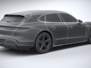 Porsche Taycan Turbo 4S Sport Turismo 2025 Model 3D