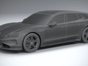 Porsche Taycan Turbo 4S Sport Turismo 2025 Modello 3D