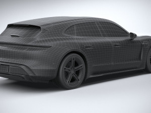 Porsche Taycan Turbo 4S Sport Turismo 2025 Model 3D