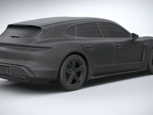 Porsche Taycan Turbo 4S Sport Turismo 2025 Modello 3D