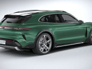 Porsche Taycan Turbo Cross Turismo 2025 3D 模型