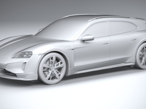 Porsche Taycan Turbo Cross Turismo 2025 3D 模型