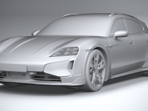 Porsche Taycan Turbo Cross Turismo 2025 3D 模型