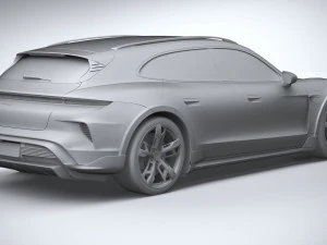 Porsche Taycan Turbo Cross Turismo 2025 3D Model
