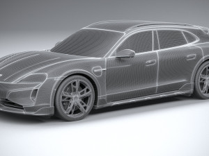 Porsche Taycan Turbo Cross Turismo 2025 3D 模型