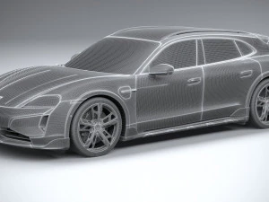 Porsche Taycan Turbo Cross Turismo 2025 3D Model