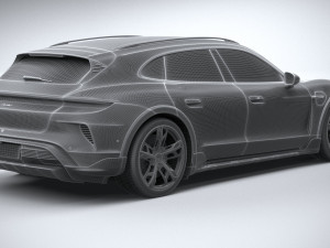 Porsche Taycan Turbo Cross Turismo 2025 3D 模型