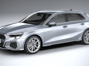 Audi A3 g-tron 2024 3D Model