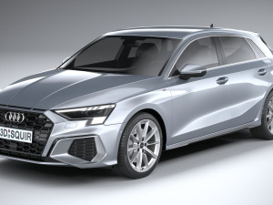 Audi A3 g-tron 2024 Modèle 3D
