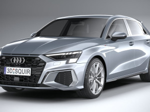 Audi A3 g-tron 2024 Modèle 3D