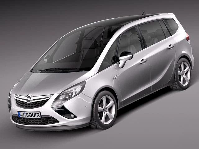 Opel Zafira Tourer 2012 3D Model .c4d .max .obj .3ds .fbx .stl .blend 