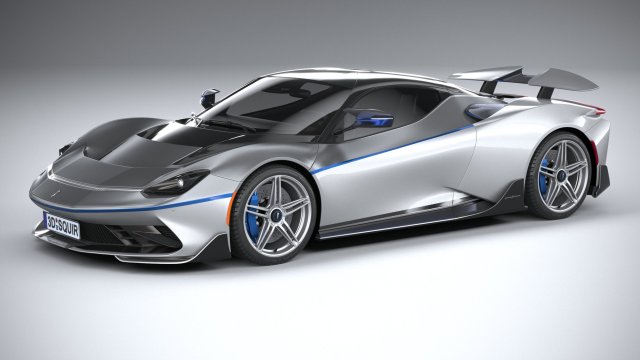 Pininfarina Battista Reversario 2024 3D Model .c4d .max .obj .3ds .fbx .stl .blend