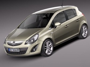 Opel Corsa 5-door 2012 3D Model