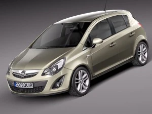 Opel Corsa 5 pintu 2012 Model 3D
